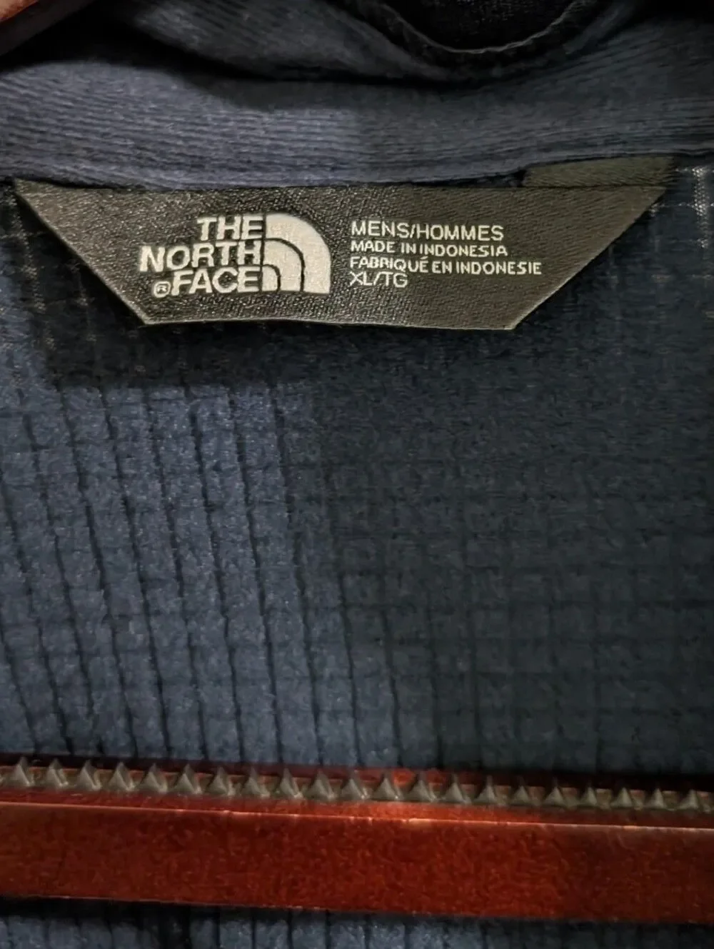 The North Face Mountain Peaks Full Zip Grid Fleece Jacket Navy Blue XL NWT